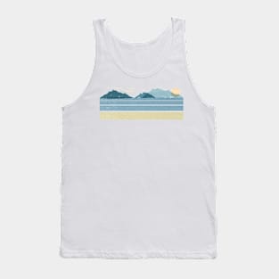 Mountain Sunset Stripes Tank Top